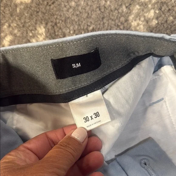 Express Men's Sky Blue Chinos - Picture 3 of 3